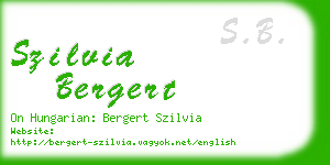 szilvia bergert business card